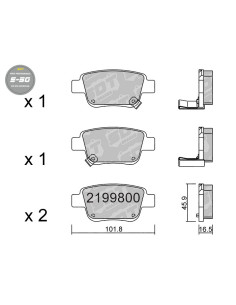 PASTILLAS DE FRENO TRASERAS HIGH PERFORMANCE S50 TOYOTA AVENSIS T25 COROLLA VERSO ZNR11 PREVIA