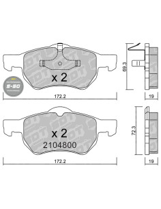 PASTILLAS DE FRENO DELANTERAS HIGH PERFORMANCE S50 CHRYSLER VOYAGER DODGE CARAVAN PLYMOUTHVOYAGER