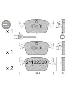 PASTILLAS DE FRENO DELANTERAS HIGH PERFORMANCE S50 AUDI A4 B9 A5 F5 MK2
