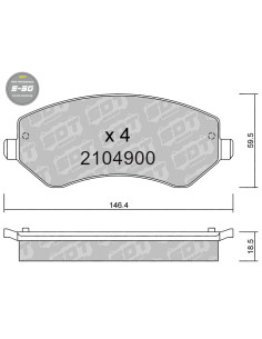 PASTILLAS DE FRENO DELANTERAS HIGH PERFORMANCE S50 JEEP OFF-ROAD CHEROKEE KJ CHRYSLER VOYAGER