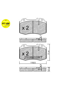 PASTILLAS DE FRENO DELANTERAS RACING RT66 MERCEDES CLASE C 203 CLK 209 CLS 219 CLASE E 211 ML 163 CLASE S 220