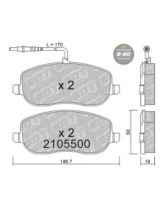 PASTILLAS DE FRENO DELANTERAS HIGH PERFORMANCE S50 CITROEN C8 JUMPY FIAT SCUDO LANCIA PEUGEOT 807 EXPERT
