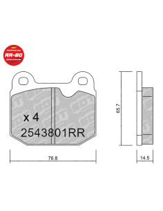 PASTILLAS DE FRENO RACING RR80 AP RACING COMPBRAKE HISPEC ROTORA STOPTECH DELANTERAS LOTUS OPEL TRASERAS KTM MITSUBISHI SUBARU