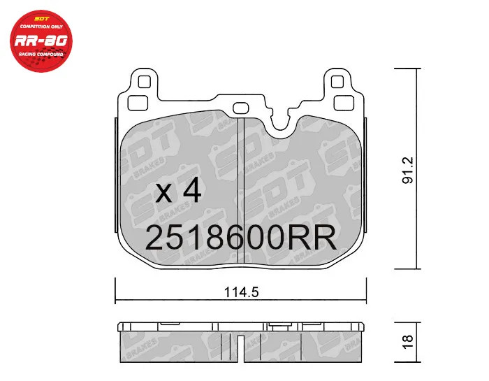 Pastillas de freno delanteras Racing RR80 Bmw Performance Brakes Msport M135 M140 M235 M240 M2 3 F30 4 F32 — Frenos para
