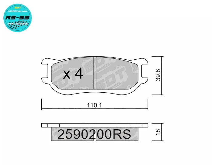 Pastillas Racing RS55 Formula Renault 2.0 Dallara F312 Formula 3 Delanteras/traseras FRP3092 PFC7835 8034 — Los mejores